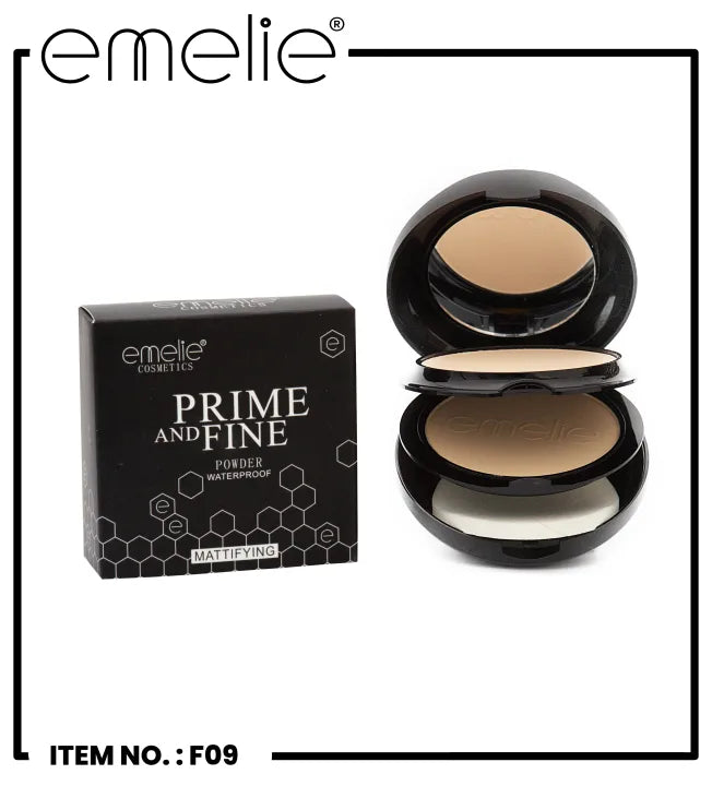 Emelie Cosmetics Prime & Fine Mattifying Compact Powder
