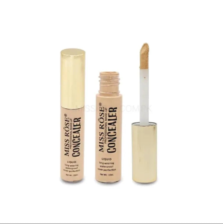 Miss Rose Perfect Cover 24H Concealer – Full Coverage Hydrating Liquid Concealer 15ml