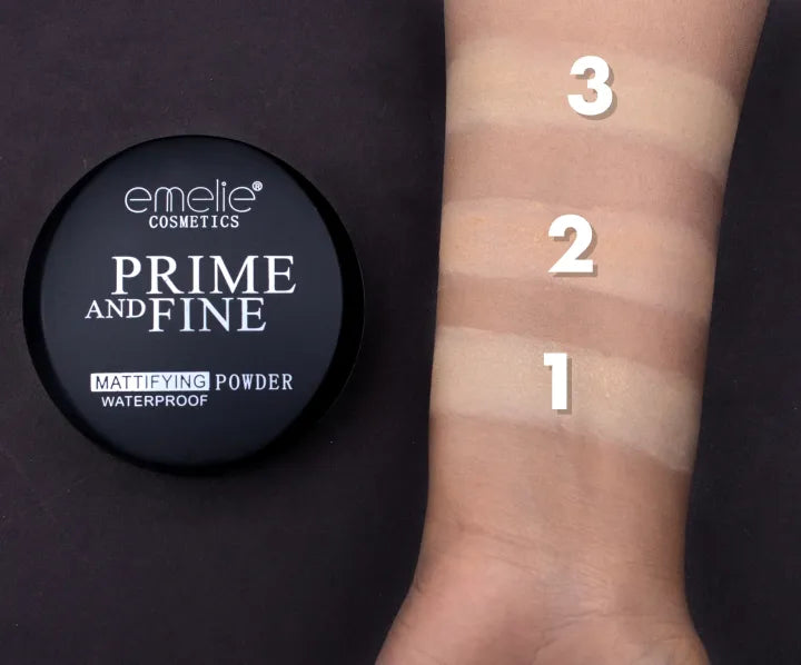 Emelie Cosmetics Prime & Fine Mattifying Compact Powder
