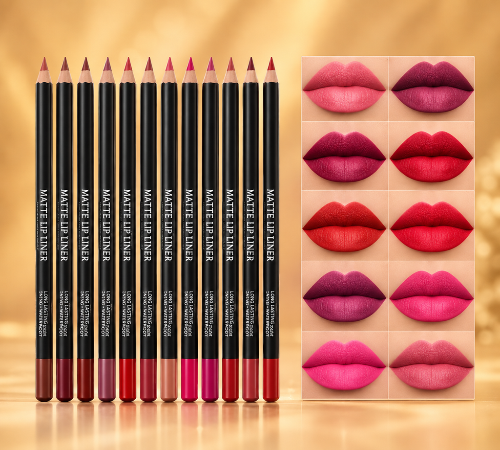 6/12 Pcs Matte Lip Liner Pencil Set Waterproof Multicolor Lip Pencils