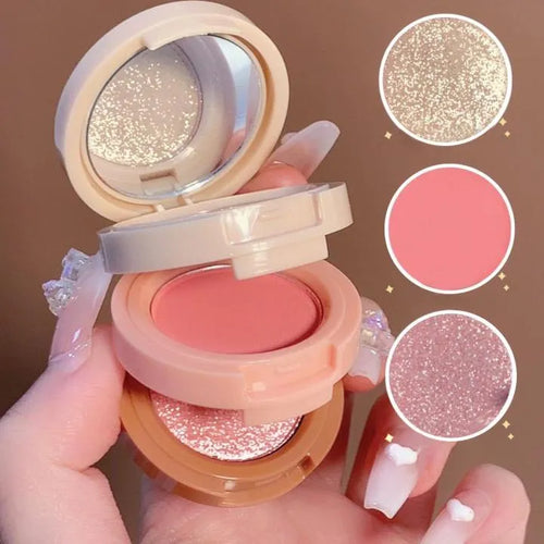 3-in-1 Matte Highlighter & Blush Palette – Imported Makeup Palette