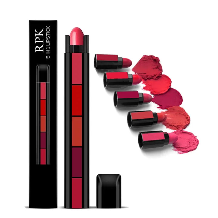 5-in-1 Matte Lipstick – Waterproof & Long Lasting Lip Color | 3.5g