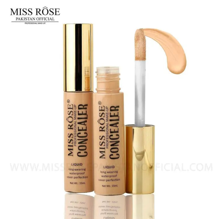 Miss Rose Perfect Cover 24H Concealer – Full Coverage Hydrating Liquid Concealer 15ml