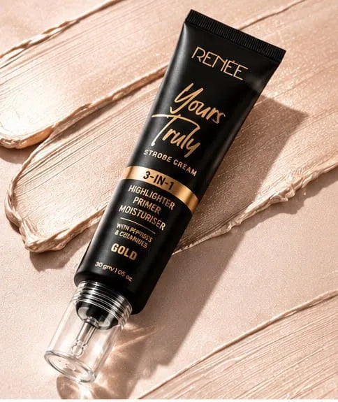 REMEE Yours Truly 3-in-1 Strong Cream Gold Face Cream, Primer & Moisturizer 50g