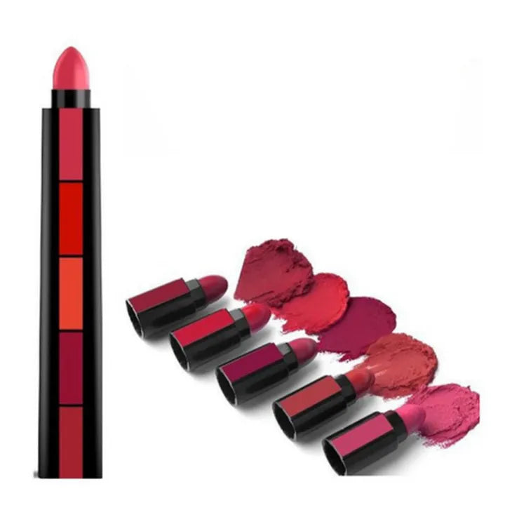 5-in-1 Matte Lipstick – Waterproof & Long Lasting Lip Color | 3.5g