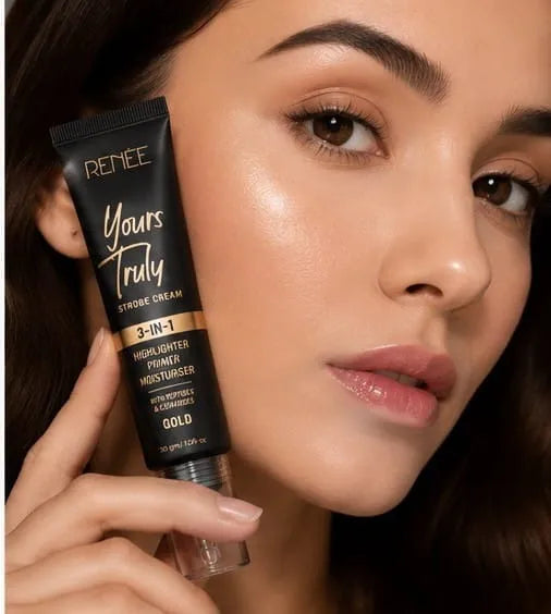 REMEE Yours Truly 3-in-1 Strong Cream Gold Face Cream, Primer & Moisturizer 50g