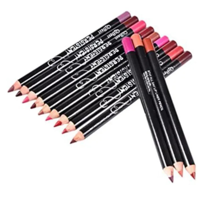 6/12 Pcs Matte Lip Liner Pencil Set Waterproof Multicolor Lip Pencils