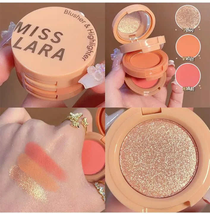 3-in-1 Matte Highlighter & Blush Palette – Imported Makeup Palette